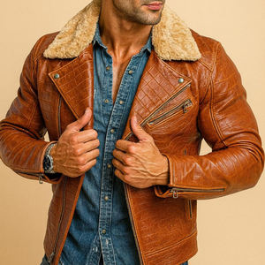 Chaquetas de Cuero Vacuno Genuino de Primera Calidad para Hombre, Chaquetas Casuales de Invierno, Prendas Exteriores de Cuero Genuino Suave y Cómodas - Product Image 3