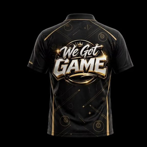 Maillot de snooker personnalisé en polyester tricoté uni à 100 %, à manches courtes, avec fermeture éclair, respirant et à séchage rapide, pour sublimation - Product Image 5