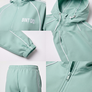 Women's <b>Waterproof</b> <b>Tracksuit</b> Baggy Windbreaker Jacket Lightweight Wide Lef Rain Trouser Custom Logo Nylon <b>Tracksuit</b> Full Length - Product Image 6