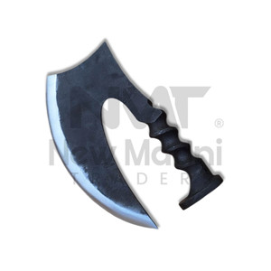 Hacha Tomahawk Hecha a Mano con Hoja de Acero Forjado, Mango de Goma, Hacha de Supervivencia para Uso en Exteriores, Hacha de Acero al Carbono - Product Image 1