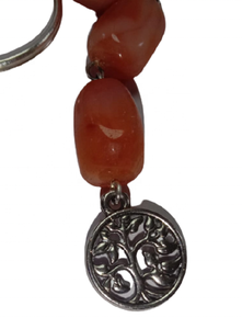 Porte-clé arbre de vie en pierre naturelle, pierre de cornaline rouge, porte-clé de guérison en cristal, grossiste de guérison - Product Image 5