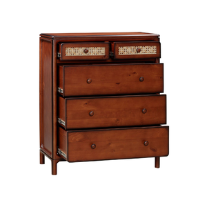 Haute qualité LAYTON en bois Tallboy armoire chambre meubles en bois armoire Carton emballage du Vietnam approvisionnement direct - Product Image 3