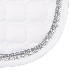 Vente en gros de tapis de selle personnalisés de haute qualité pour l'équitation, le dressage, le saut d'obstacles, les sports équestres, en polycoton respirant et en polaire - Product Image 2