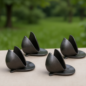 Porta Tarjetas de Visita de Hierro Forjado a Mano - Juego de Decoración de Mesa de Boda de Metal Hecho a Mano - Product Image 3