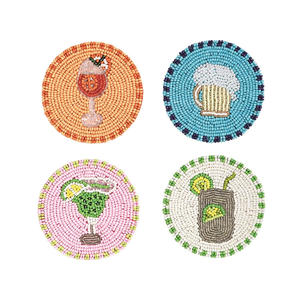 Posavasos de Cóctel con Cuentas de Cristal Clásicos Hechos a Mano, Duraderos, Modernos, Decoración para el Hogar, para Fiestas de Acción de Gracias, Alta Calidad - Product Image 5