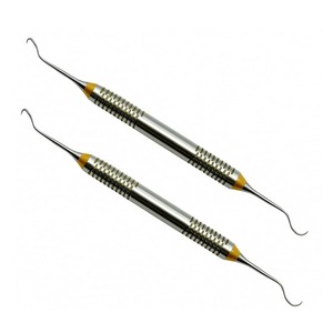 Montana Jack Periodontal Sickle Scaler – Instrument dentaire à double extrémité en acier inoxydable, à angle contrarien, pour usage professionnel - Product Image 1