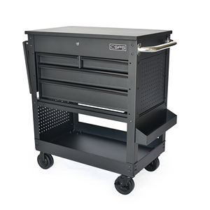 Chariot utilitaire CSPS 84 cm, 04 tiroirs, acier thermolaqué, capacité 320 kg, boîte à outils roulante pour entrepôt, OEM, mécanique, garage, industrie - Product Image 2