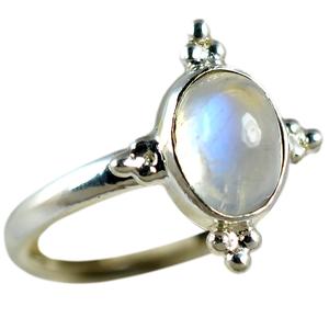 Rainbow Moonstone <b>Ring</b> 925 Sterling <b>Silver</b> Handmade <b>Statement</b> Promise <b>Ring</b> for Women Boho Oval June Birthstone Jewelry - Product Image 1