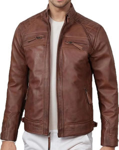 Veste de moto unisexe en cuir véritable, sur mesure, grande taille, imperméable, respirante, meilleur prix de gros - Product Image 4