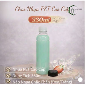 330ml Square PET <b>Plastic</b> Bottle with Double Ring Design for Clear Beverage Juice Tea <b>Packaging</b> OEM Screw Cap Vietnam Factory - Product Image 4