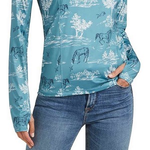 Hauts et chemises d'équitation sur mesure pour femmes avec pantalon de jodhpur en cuir synthétique respirant extensible dans les quatre sens - Product Image 5