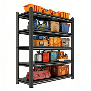 5 Tier Adjustable Heavy Duty Metal Utility <b>Rack</b> Shelf Unit 2000LBS <b>Garage</b> Storage Shelves Adjustable Storage <b>for</b> <b>Garage</b> - Product Image 5