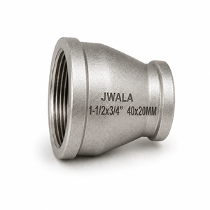 Raccord réducteur de précision 40x20mm en acier inoxydable, connexion filetée 1-1/2x3/4 pouce, pour système de tuyauterie chimique industrielle - Product Image 2