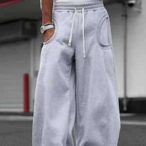High Quality Custom Quick Dry Polyester Pant <b>Elastic</b> Regular Sport Tapered <b>Men</b> Jogger Double Waist <b>Trouser</b> Wholesale Rate - Product Image 1