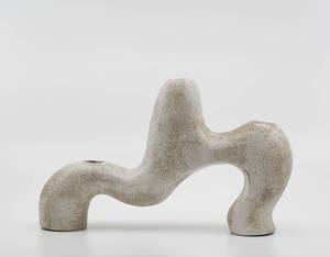 Support de bougie en céramique rayé rond fait main pour table, décoration intérieure, restaurant et rituels religieux par UO INDIA - Product Image 5