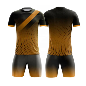 Conjunto de Camiseta de Fútbol Personalizada con Estampado Digital en Poliéster/Algodón, Cuello en V, Blanco y Azul, Manga Corta, Nombre del Equipo y Número Impresos - Product Image 3