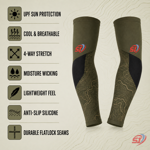 Manchons de sport en soie glacée pour hommes, protection UV, cyclisme, extérieur, logo personnalisé, respirants, séchage rapide, sérigraphie OEM - Product Image 4