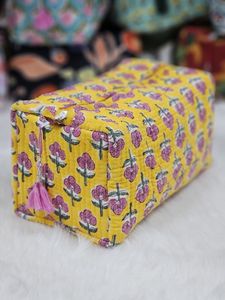 Bolsa de Cosméticos Floral Rosa con Cierre de Cremallera y Borla, Estilo Bohemio, Bolsa de Maquillaje Portátil para Mujer, Bolsa de Cosméticos Ecológica - Product Image 5