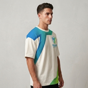 T-shirts amples vintage 100 % coton, coupe oversize, personnalisables, 2026, grammage lourd 250 g/m², épaules tombantes - Product Image 4