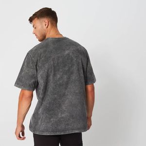 Camiseta de hombre con bloques de color, oversize, de corte holgado, hombros caídos, manga corta, de algodón, estilo casual y streetwear. - Product Image 5