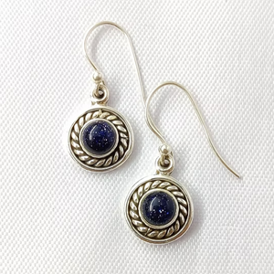 4.5 Grams <b>Black</b> Star <b>Dangle</b> <b>Earrings</b> 925 Sterling Silver Handmade Round Gemstone Jewelry for Women - Product Image 2
