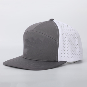 Casquette Snapback OARH INT INDUSTRY 2026 Elite Unisexe Noire à 5 Panneaux, Visière Plate, Broderie Personnalisée, Patch, Trous Découpés au Laser, 100% Polyester - Product Image 6