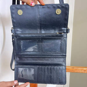 กระเป๋าสะพายพาดลำตัวสุดหรูของผู้หญิงกระเป๋ามินิสะพายไหล่สายหนังลายตารางหมากรุกแบบยาวสามพับกระเป๋าสตางค์คลัทช์ดีไซเนอร์หรู - Product Image 6