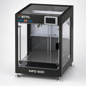 STPL INDOMAKE INFD 500 3D Printer 500X500X500mm Build Volume Heated Bed PLA Filament <b>USB</b> Connectivity Prototyping - Product Image 1
