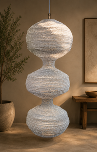 โคมไฟเพดาน LED ดีไซน์โบฮีเมียนทันสมัย แบรนด์ Sonnet Decor รุ่น Luxury ทำจากเหล็กถักมือ แสงวอร์มไวท์ 3500K CRI 80 เหมาะสำหรับที่อยู่อาศัย - Product Image 1