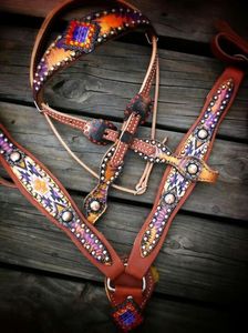 Sillín Western de Cuero Hecho a Mano, Transpirable, Tamaños Personalizados, Juego de Cabezada y Pechera para Montar a Caballo, ¡Venta Caliente! - Product Image 4