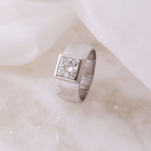 Igi/gia แล็บตัดเพชรวินเทจ14K สีเหลืองแหวนแต่งงาน/งานหมั้นใส่ได้ทั้งชายและหญิงสีขาวทองคุณภาพดีสำหรับงานปาร์ตี้ครบรอบ-คุ้มค่า - Product Image 3