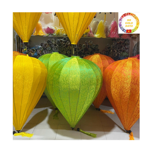 Traditional Silk Lantern | Bamboo Structure | Colorful Hanging Decor | Wedding & Event Use | Wholesale Bulk - Product Image 2