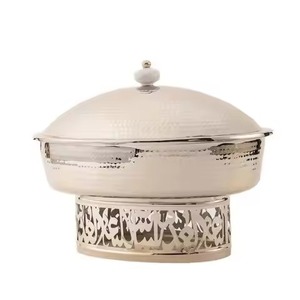 Chaffing Dish Mint Blue Dome Lid Perforated Cutout Base Food Warmer Pot For Home Hotel Table <b>Top</b> Serving Chaffing Dish - Product Image 6