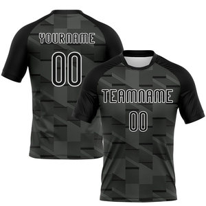 Camiseta de voleibol sublimable OEM Sevres con diseño de líneas blancas y negras, cómoda y con nombre y logotipo del equipo para hombre. - Product Image 2