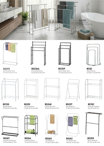 Chrome Finish 2-Tier Corner Bathroom <b>Towel</b> <b>Rack</b> with Shelf Freestanding Space Saving Modern Design Hotel Use Metal - Product Image 5