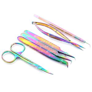 Pinzas de extensión de pestañas de volumen de arranque de agarre de diamante herramienta de belleza de cuidado personal con herramienta de elevación de tijera de resorte - Product Image 1