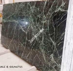 Losa de Mármol Verde Araña con Fondo de Musgo Profundo y Vetas Relámpago para Decoración de Paredes, Pisos y Encimeras de Cocina - Product Image 3