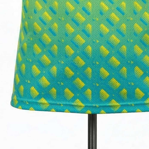 Camiseta de Manga Corta con Cuello Redondo y Estampado Geométrico Verde Azul para Hombre, de Secado Rápido, Tejido de Punto, Corte Ajustado, Estilo Deportivo - Product Image 5