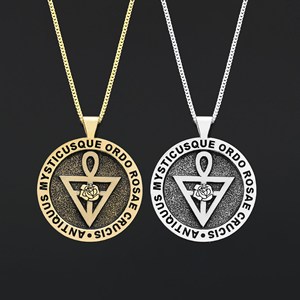 Colgante BOJ RCJ 016 Victoriano Personalizado Rosacruz Hecho a Mano en Plata de Ley, Cruz de la Rosa, Símbolo Alquímico, Precio Bajo en Oferta - Product Image 4