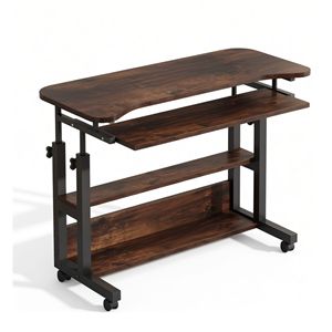 Scrivania per Laptop in Legno Contemporanea con Spazio di Archiviazione Mobile per Ufficio Domestico - Product Image 3