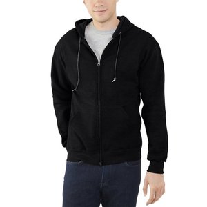 <b>Men</b> Plain Zip-Up Fleece Eco-Friendly Winter Sport Workout <b>Long</b> Sleeve Hoodie Sweatshirt <b>Coat</b> with Pockets and Thumb - Product Image 5