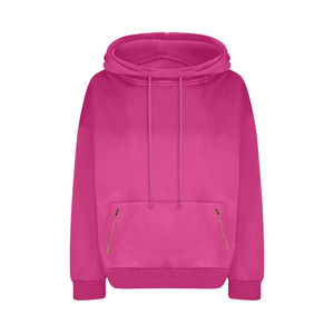 Sudaderas de Marca con MOQ Bajo, Fabricación de Sudaderas con Cuello Alto y Abertura Lateral, Sudaderas de Manga Larga Extra Grandes para Mujer - Product Image 5