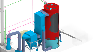 Chauffe-vapeur vertical en acier inoxydable PLC haute température 1M-8M Kcal pour l'industrie textile - Product Image 3