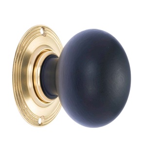 Stylish Solid <b>Brass</b> <b>Knob</b> with Back Plate Customized Color Eco-Friendly Antirust Durable Modern Design for Hotel Bedroom Doors - Product Image 3