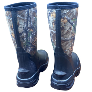 Bottes de chasse camouflage pour hommes, tige en PU, doublure en mesh, semelle extérieure en caoutchouc imperméable, bout fermé, utilisation en extérieur toute saison - Product Image 1
