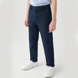 <span class=keywords><strong>Pantalon</strong></span> <span class=keywords><strong>chino</strong></span> marine personnalisé pour garçons, en sergé de coton, coupe ajustée, taille réglable, pour uniforme scolaire, vente en gros - Product Image 1