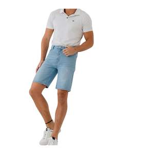 Shorts en jean baggy tendance pour hommes, déchirés, personnalisés, à ourlet brut, coupe ample, délavage vintage, style streetwear décontracté, vente en gros OEM - Product Image 2
