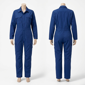 Combinaison de travail pour femmes, bleu marine, tissu en polycoton 250 GSM, vêtements de travail robustes, broderie personnalisée, logo - Product Image 1