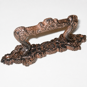 Decorative Cast Iron Cabinet Handle | Wrought Iron Drawer Pull for Kitchen Cupboard Wardrobe Bedroom Furniture <b>Door</b> Hardware Use - Product Image 1