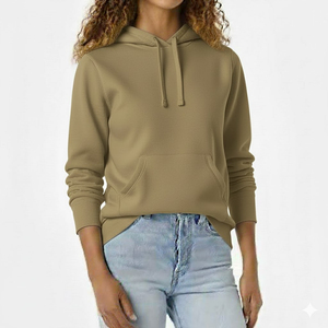 Sweat-shirt unisexe rouge à capuche coupe oversize en velours côtelé anti-boulochage avec manches lanternes et poches décontractées – Idéal pour l'hiver - Product Image 5
